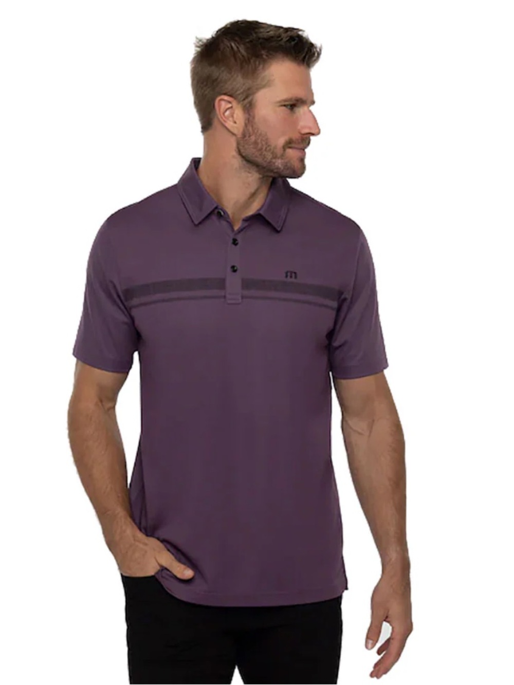 NWT Travis Mathew Meet In The Lobby Golf Polo Sweet Grape 2XL